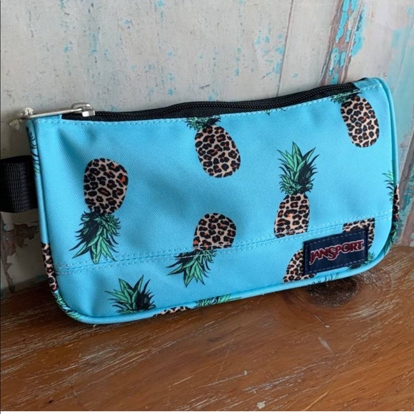 Jansport Leopard Pineapple Pouch Nwt 